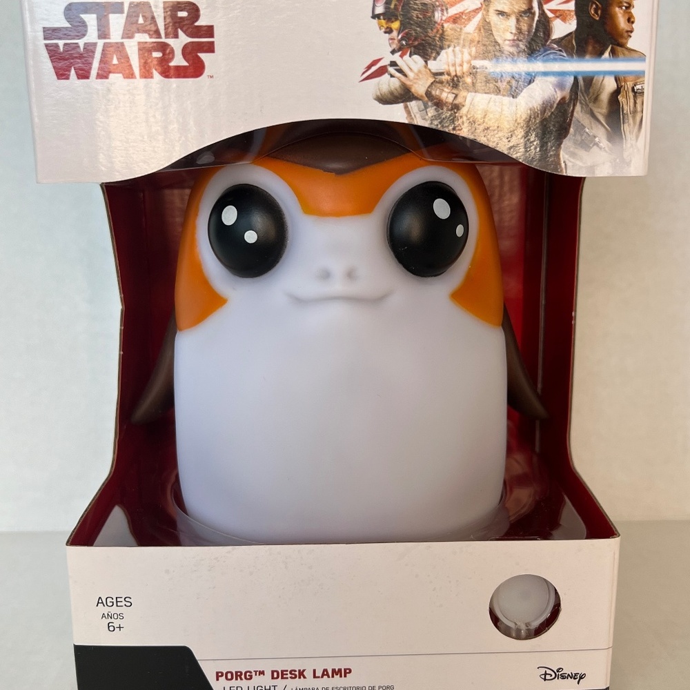 Star Wars The Last Jedi Porg Desk Lamp Collectible New Unopened Box - Picture 1 of 8